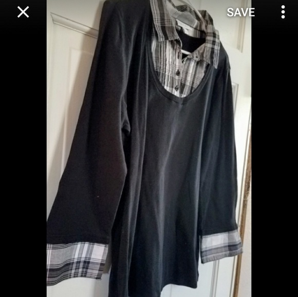 Fashion Bug Collared Top with layered effect - Picture 3 of 3